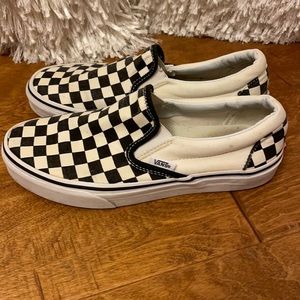 Vans slip on checkerboard